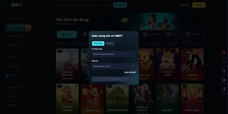 Đăng Nhập 9bet